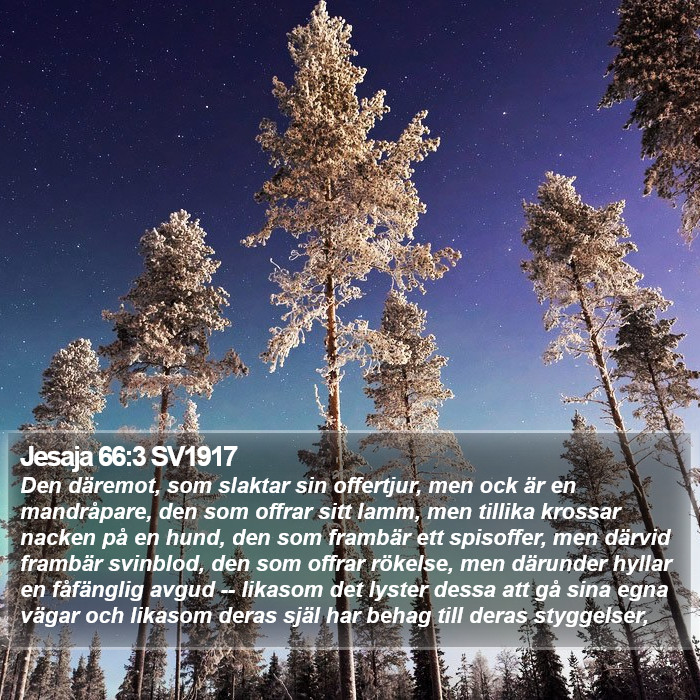 Jesaja 66:3 SV1917 Bible Study