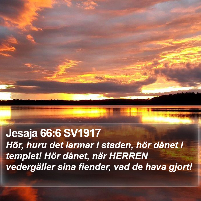 Jesaja 66:6 SV1917 Bible Study