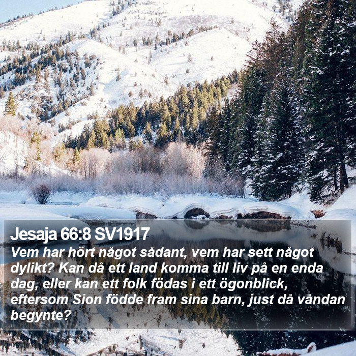 Jesaja 66:8 SV1917 Bible Study