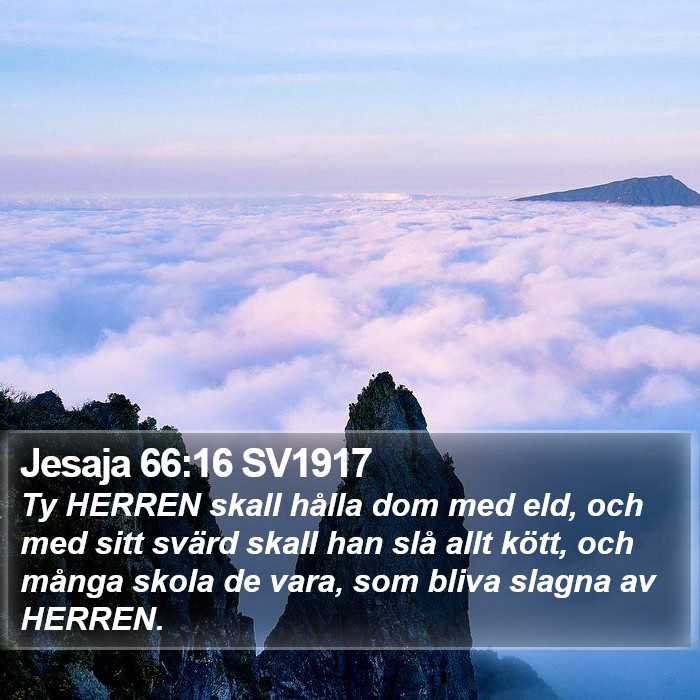 Jesaja 66:16 SV1917 Bible Study