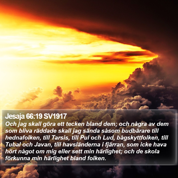 Jesaja 66:19 SV1917 Bible Study