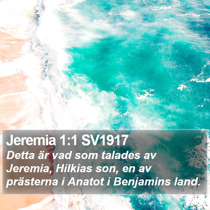 Jeremia 1:1 SV1917 Bible Study