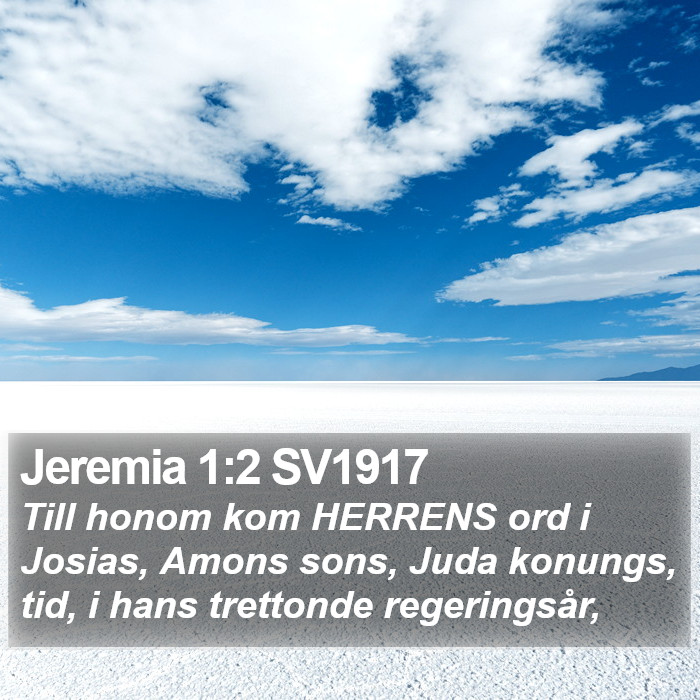 Jeremia 1:2 SV1917 Bible Study