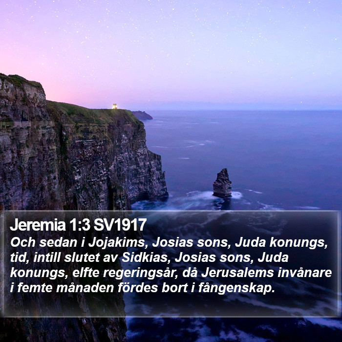 Jeremia 1:3 SV1917 Bible Study