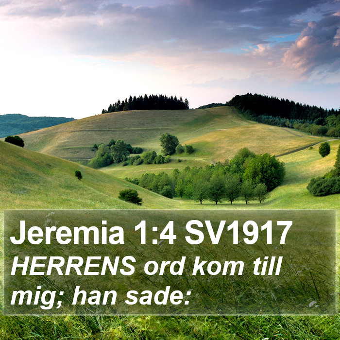 Jeremia 1:4 SV1917 Bible Study