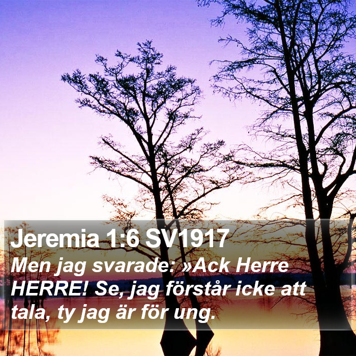 Jeremia 1:6 SV1917 Bible Study