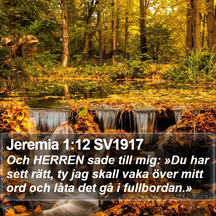 Jeremia 1:12 SV1917 Bible Study