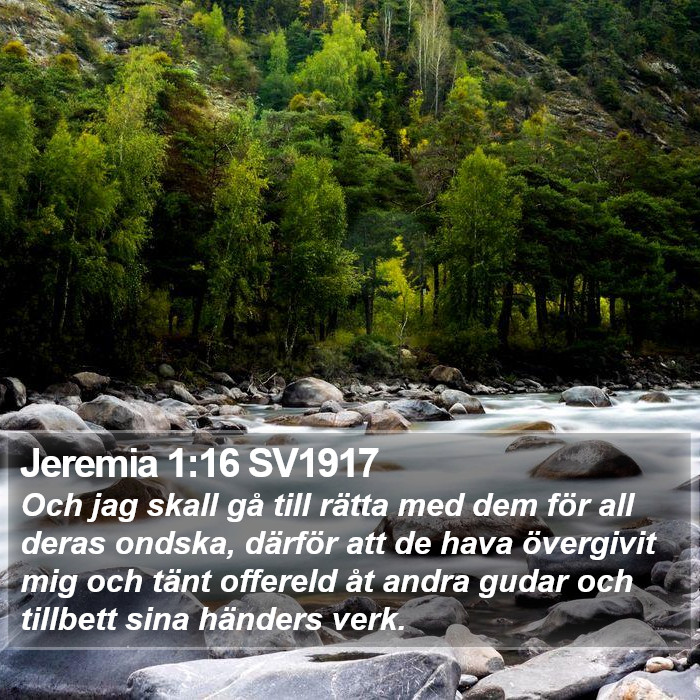 Jeremia 1:16 SV1917 Bible Study