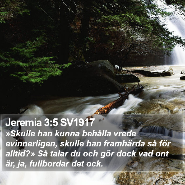 Jeremia 3:5 SV1917 Bible Study