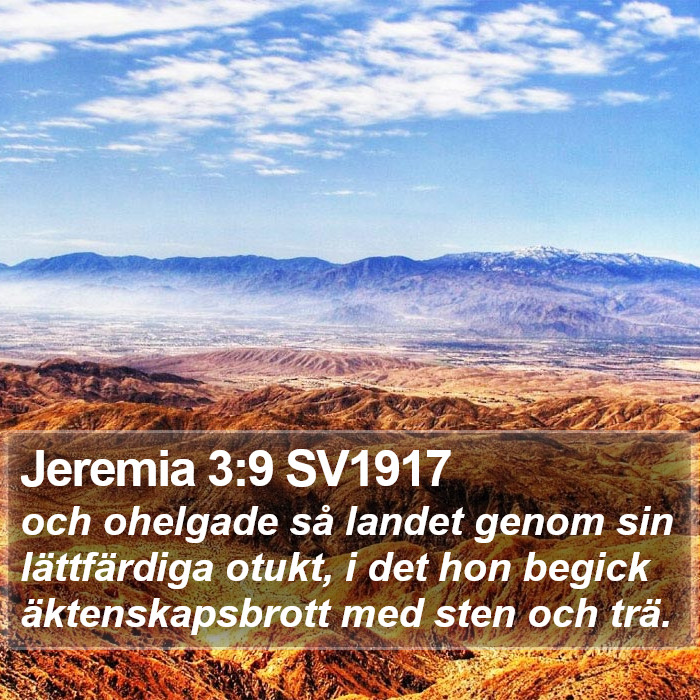 Jeremia 3:9 SV1917 Bible Study