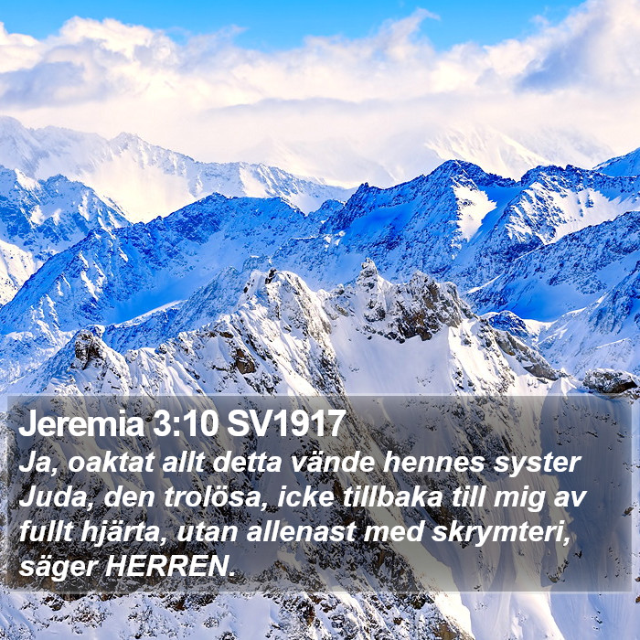 Jeremia 3:10 SV1917 Bible Study