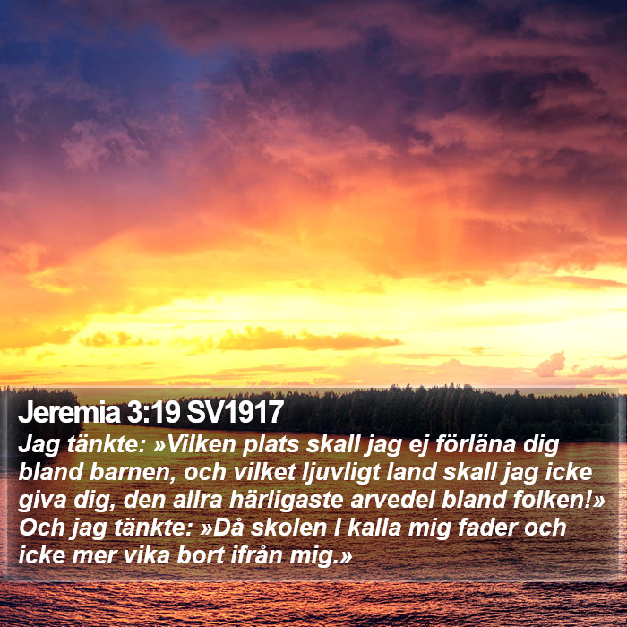 Jeremia 3:19 SV1917 Bible Study