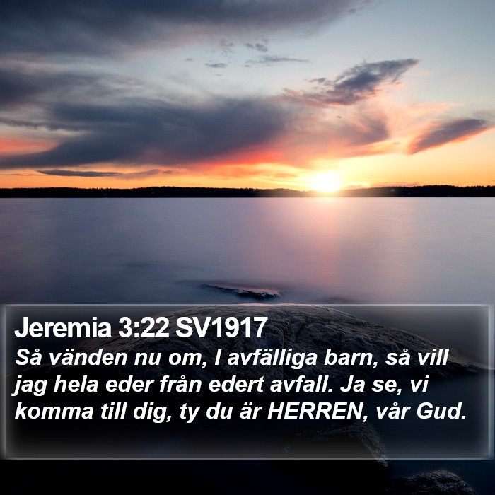 Jeremia 3:22 SV1917 Bible Study