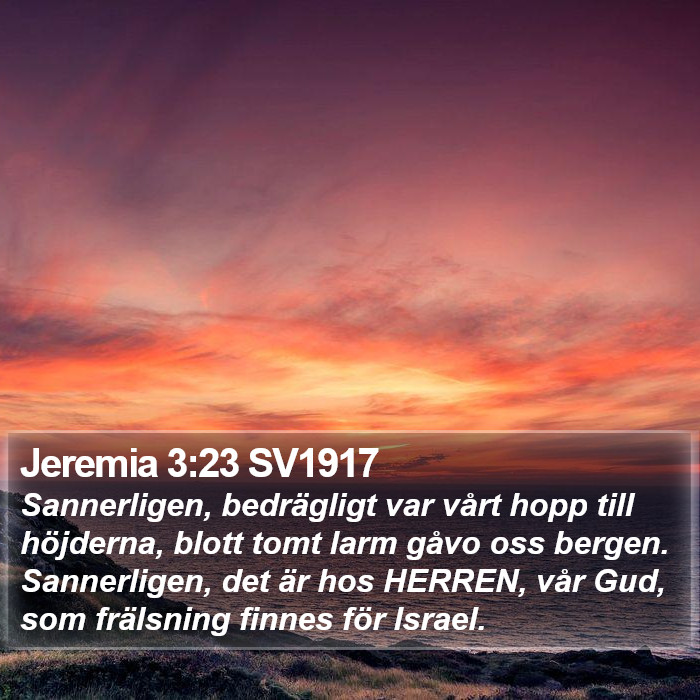 Jeremia 3:23 SV1917 Bible Study
