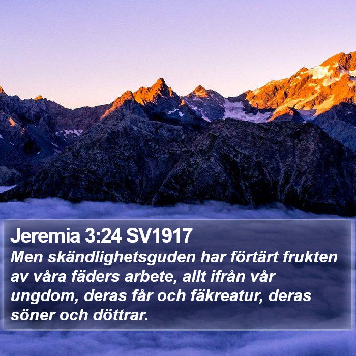 Jeremia 3:24 SV1917 Bible Study