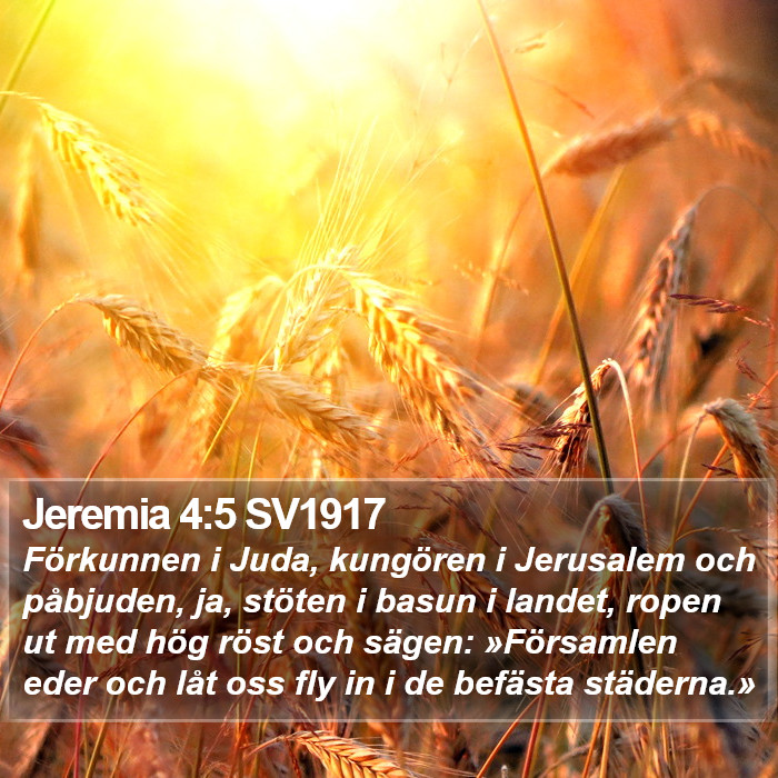 Jeremia 4:5 SV1917 Bible Study