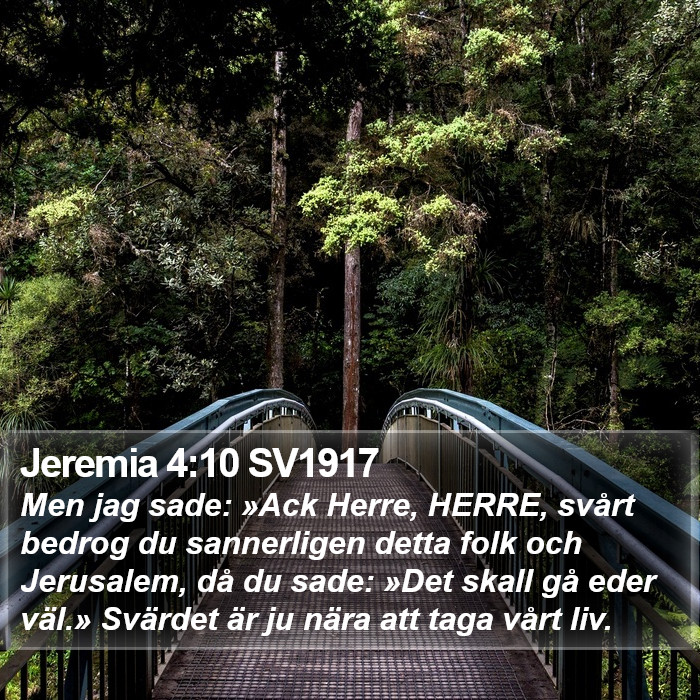 Jeremia 4:10 SV1917 Bible Study