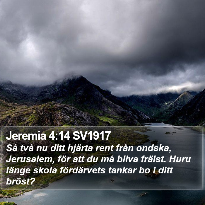 Jeremia 4:14 SV1917 Bible Study
