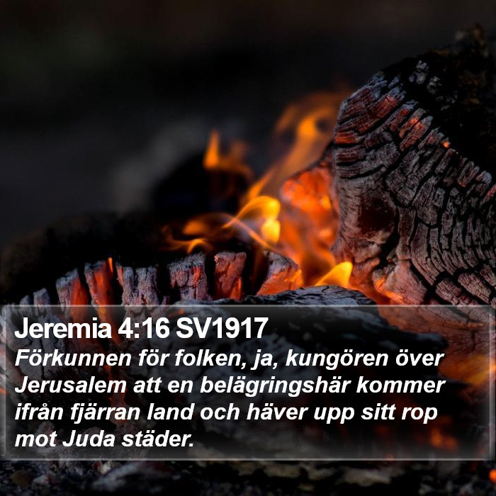 Jeremia 4:16 SV1917 Bible Study