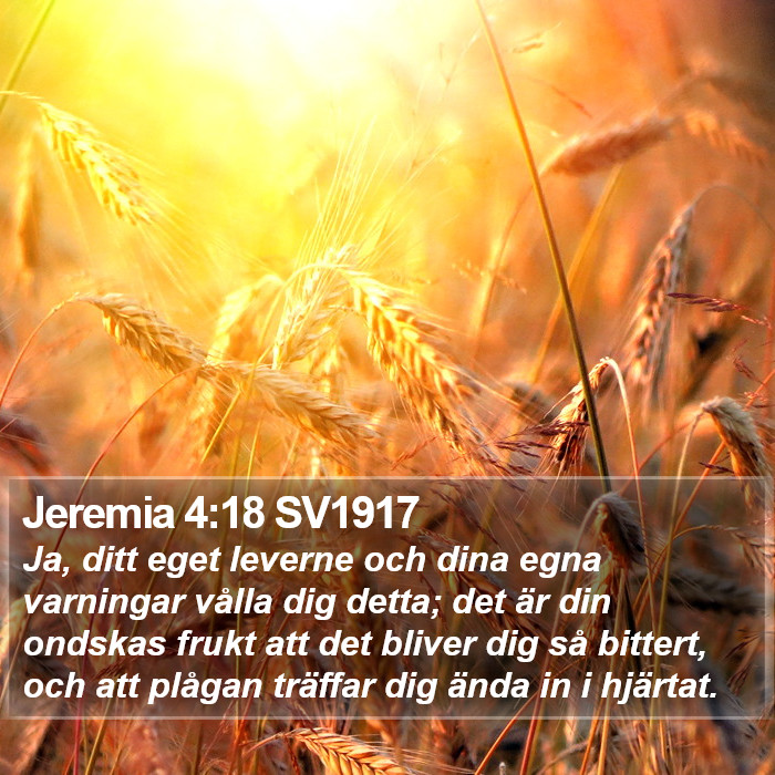 Jeremia 4:18 SV1917 Bible Study