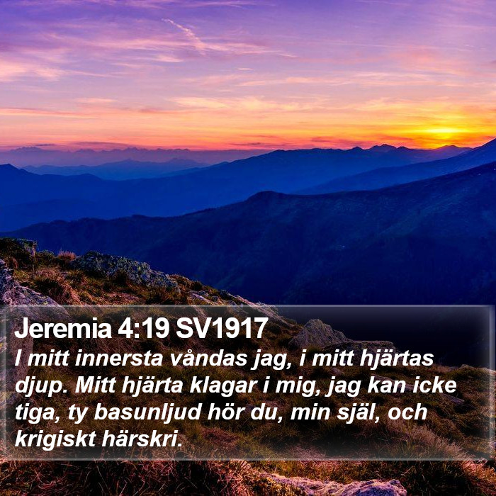 Jeremia 4:19 SV1917 Bible Study