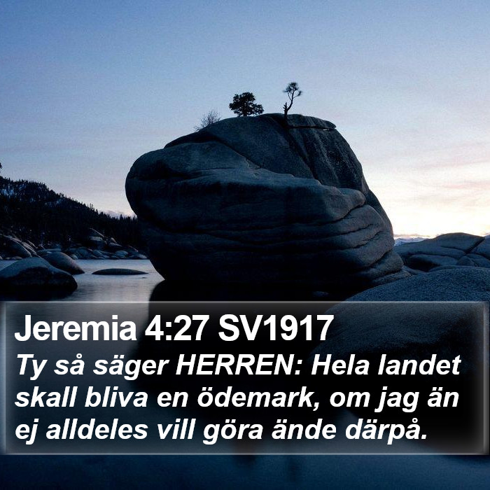 Jeremia 4:27 SV1917 Bible Study