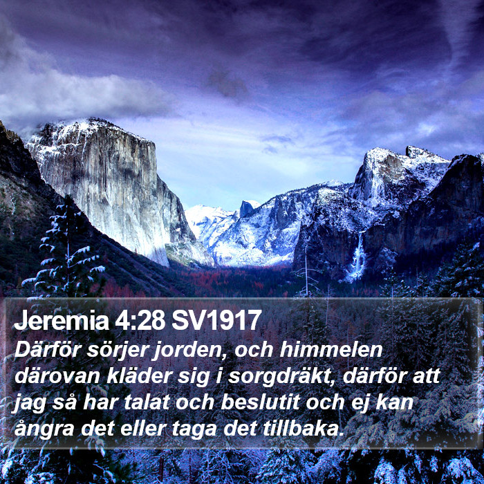 Jeremia 4:28 SV1917 Bible Study