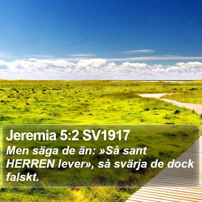 Jeremia 5:2 SV1917 Bible Study