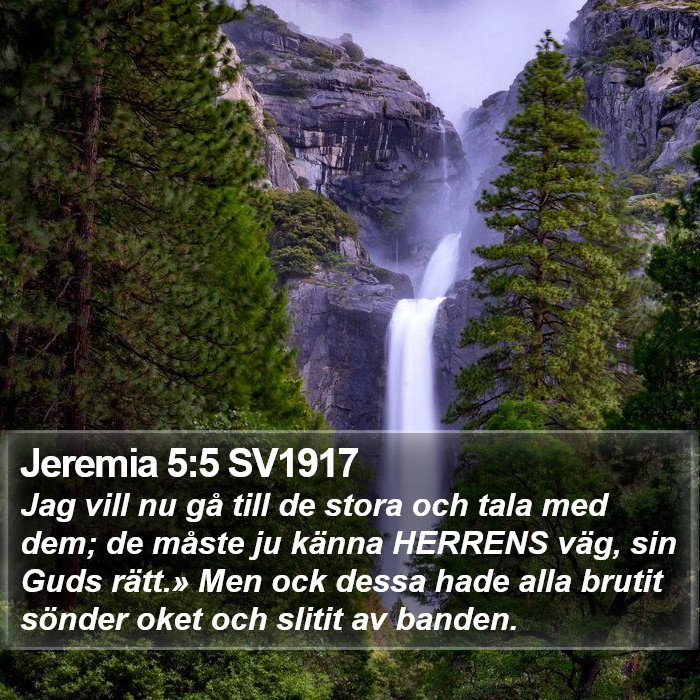 Jeremia 5:5 SV1917 Bible Study