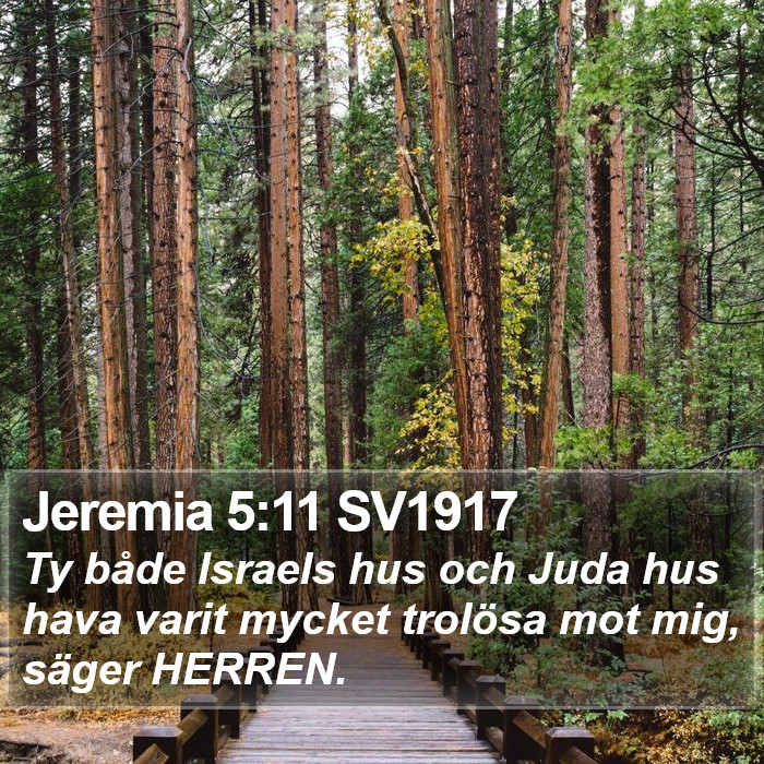 Jeremia 5:11 SV1917 Bible Study