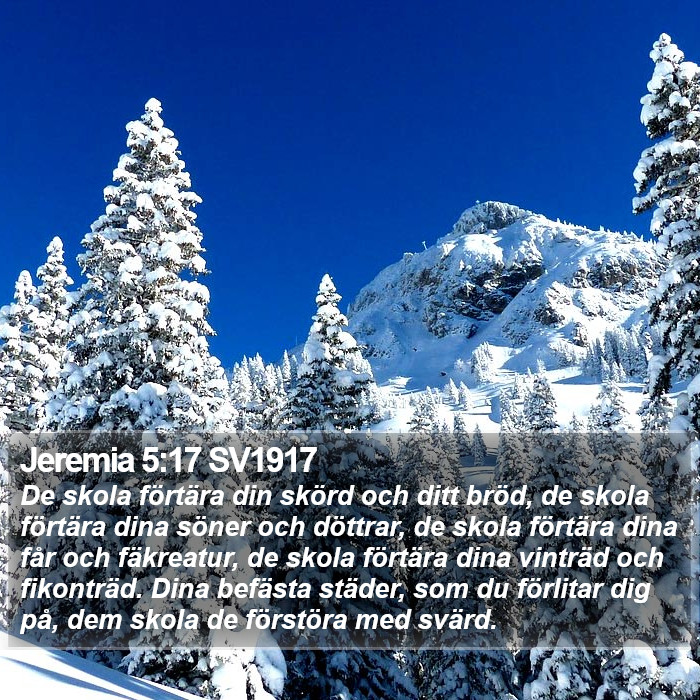 Jeremia 5:17 SV1917 Bible Study