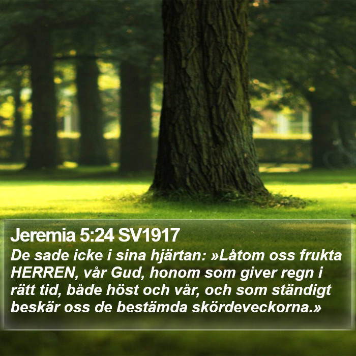 Jeremia 5:24 SV1917 Bible Study