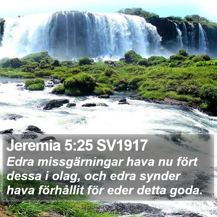 Jeremia 5:25 SV1917 Bible Study