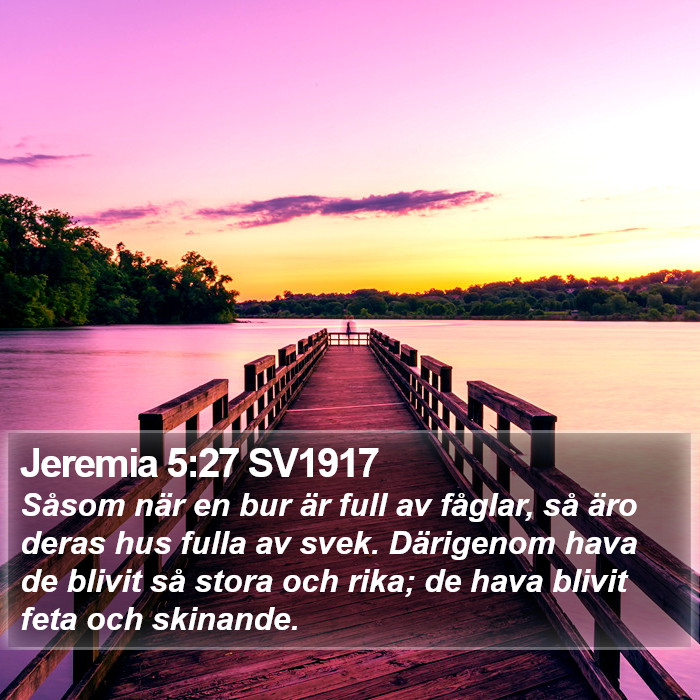 Jeremia 5:27 SV1917 Bible Study