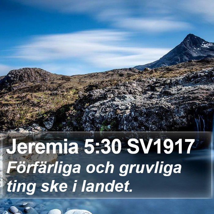 Jeremia 5:30 SV1917 Bible Study