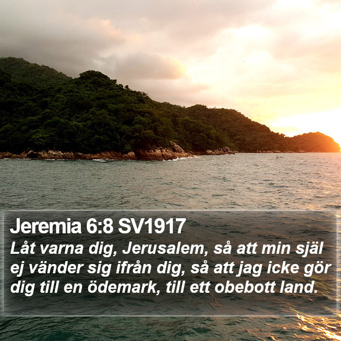 Jeremia 6:8 SV1917 Bible Study
