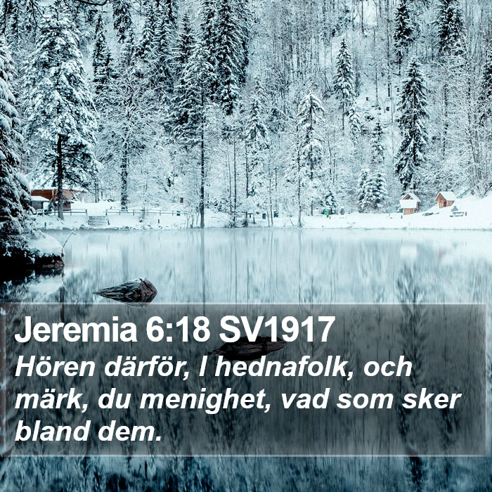 Jeremia 6:18 SV1917 Bible Study