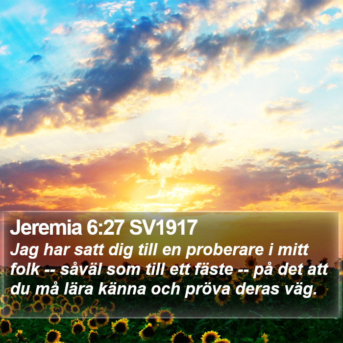 Jeremia 6:27 SV1917 Bible Study