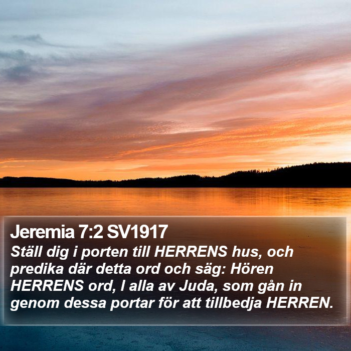 Jeremia 7:2 SV1917 Bible Study