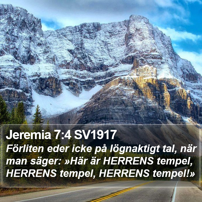 Jeremia 7:4 SV1917 Bible Study