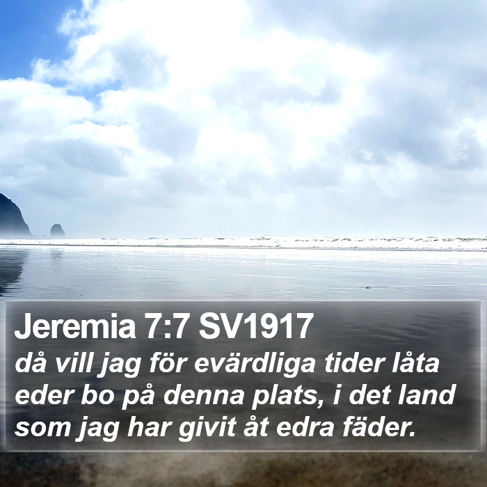 Jeremia 7:7 SV1917 Bible Study