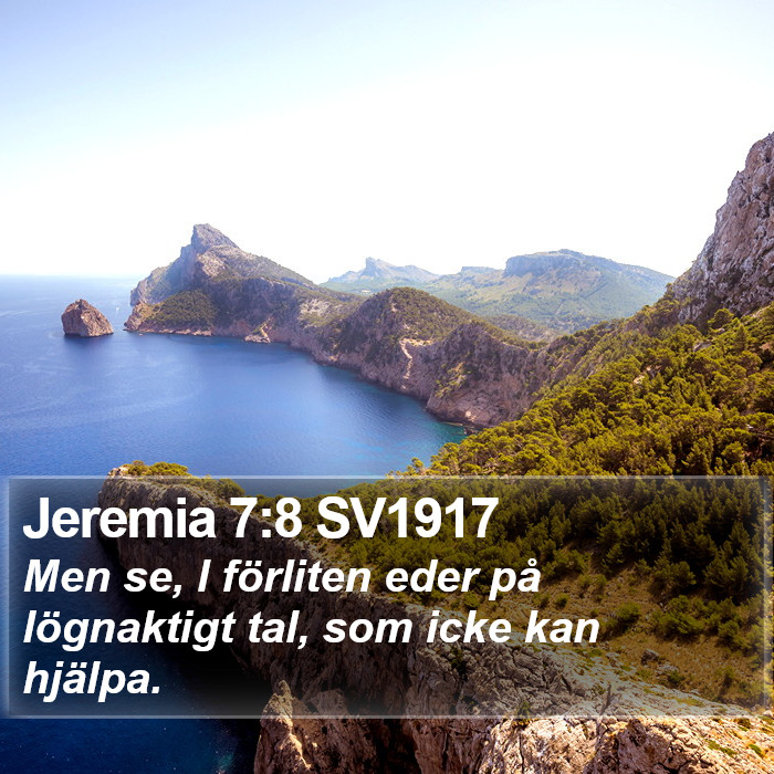 Jeremia 7:8 SV1917 Bible Study