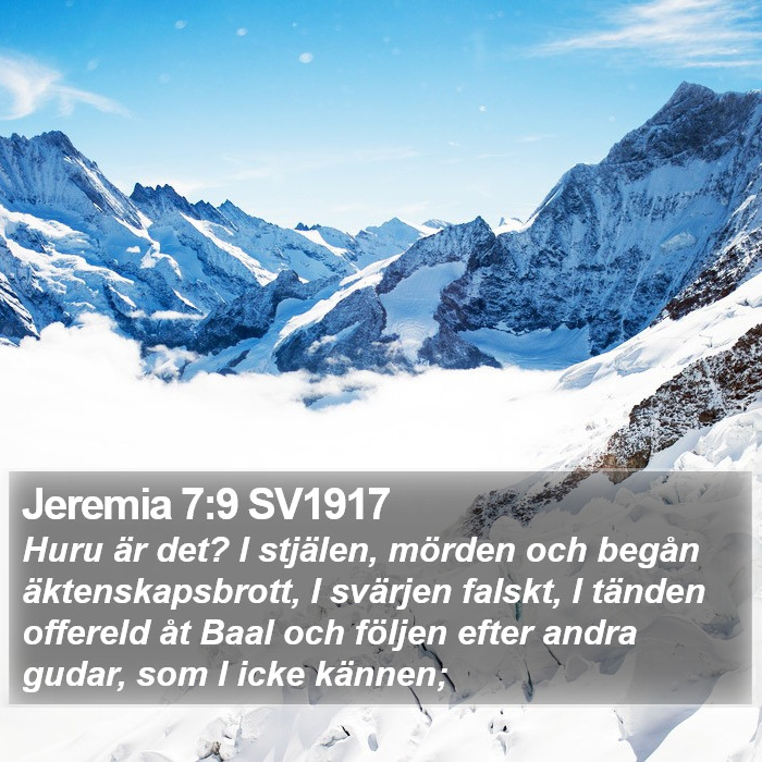 Jeremia 7:9 SV1917 Bible Study