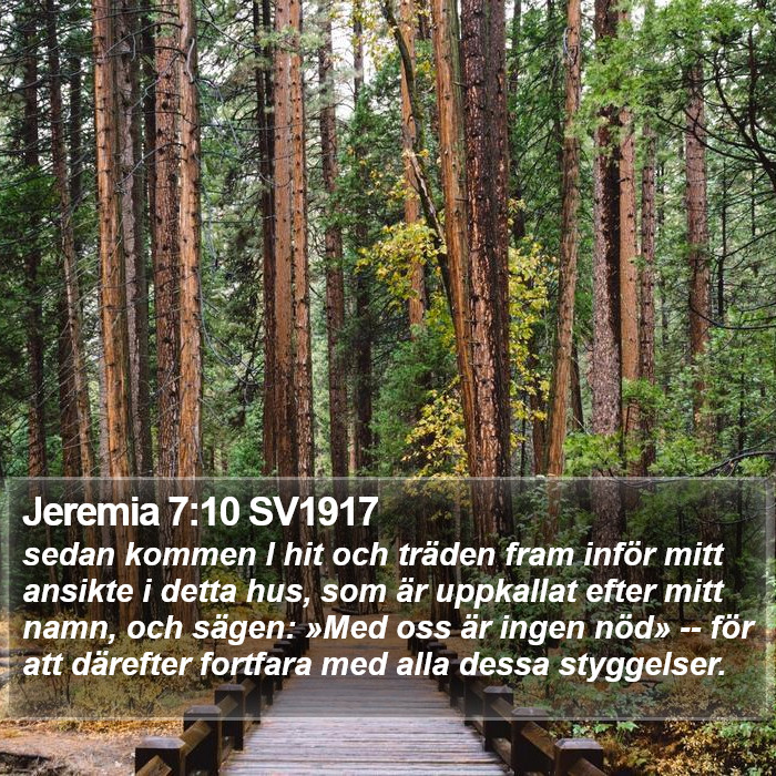 Jeremia 7:10 SV1917 Bible Study