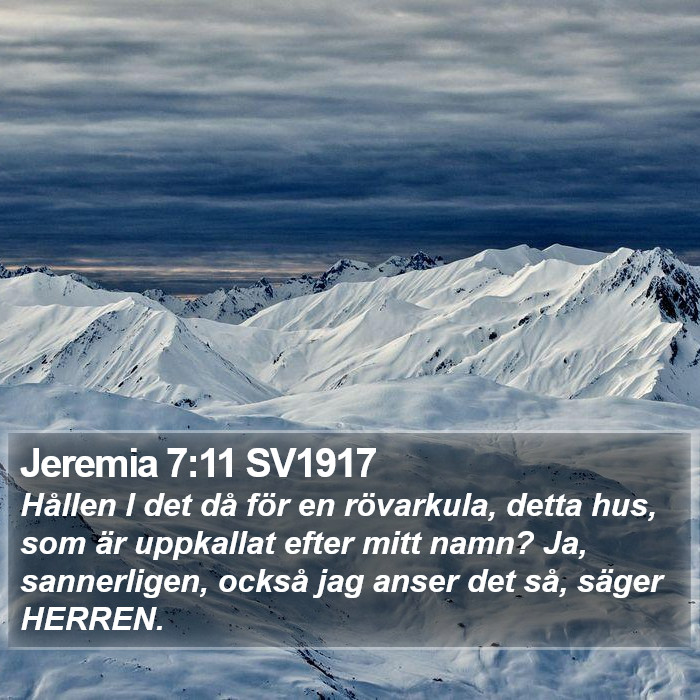 Jeremia 7:11 SV1917 Bible Study