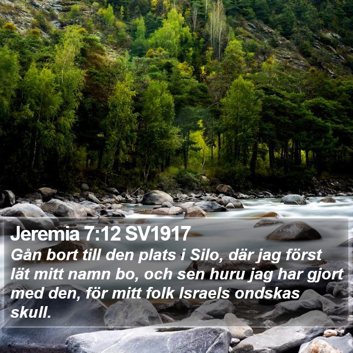 Jeremia 7:12 SV1917 Bible Study