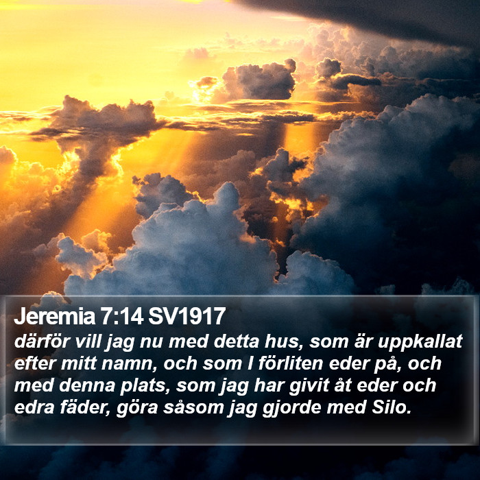 Jeremia 7:14 SV1917 Bible Study