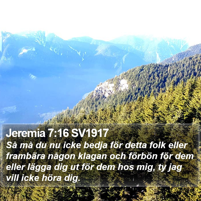 Jeremia 7:16 SV1917 Bible Study