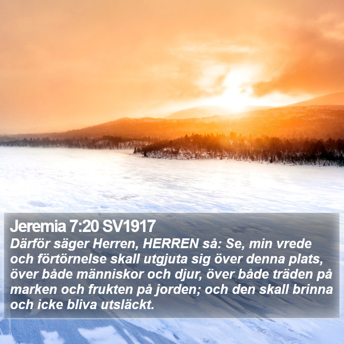 Jeremia 7:20 SV1917 Bible Study