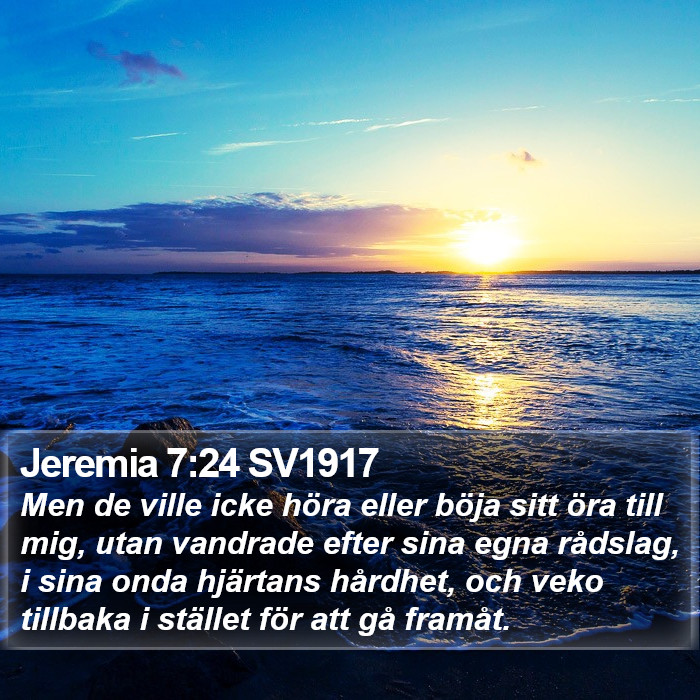 Jeremia 7:24 SV1917 Bible Study